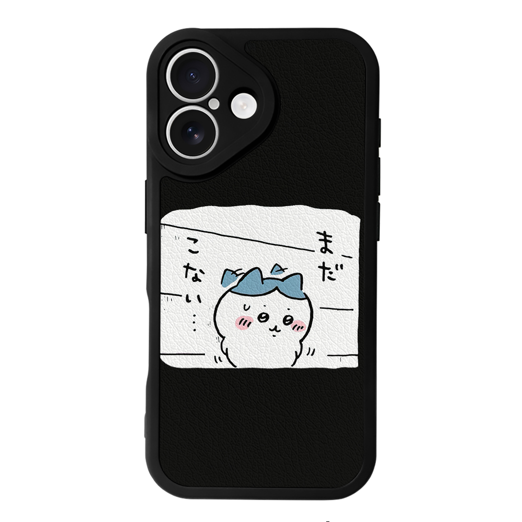 （画像用） ちいかわ ハチワレ Chii-kawa hachiware 【iPhone 16シリーズ対応】シリコンスマホケース（レザー調） 材質：シリコン